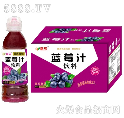 途樂(lè)鮮果鮮榨藍(lán)莓汁飲料600ml