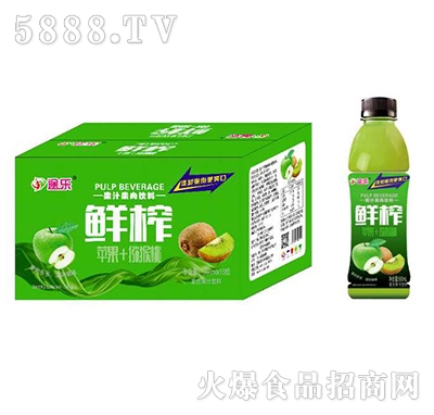 途樂(lè)鮮榨蘋(píng)果+獼猴桃復(fù)合果汁550mlx15瓶