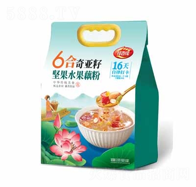 蜂香緣食品沖飲品奇亞籽堅(jiān)果水果藕粉618克