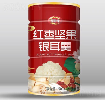 蜂香緣桶裝沖調(diào)紅棗堅(jiān)果銀耳羹方便食品500g