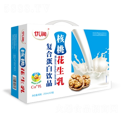 優(yōu)潤(rùn)核桃花生乳復(fù)合蛋白飲品250mlX20盒