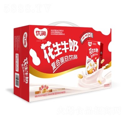 優(yōu)潤(rùn)花生牛奶復(fù)合蛋白飲品250ml