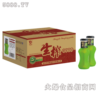 六棱瓶生榨獼猴桃果汁260ml×15瓶