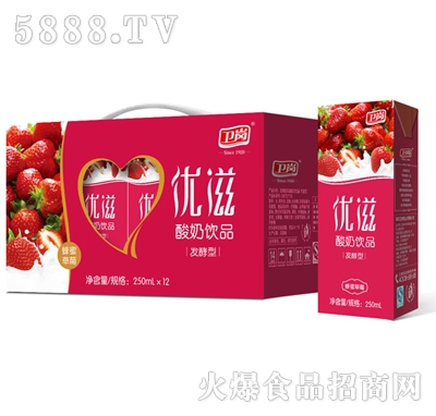 衛(wèi)崗優(yōu)滋蜂蜜草莓酸奶飲品250mlx12