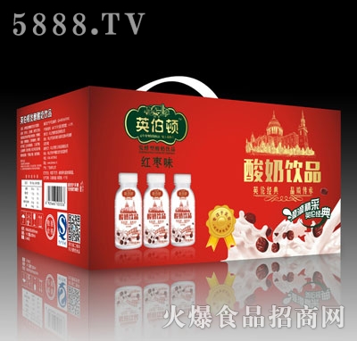 12瓶x280ml英伯頓酸奶飲品（紅棗味）禮盒