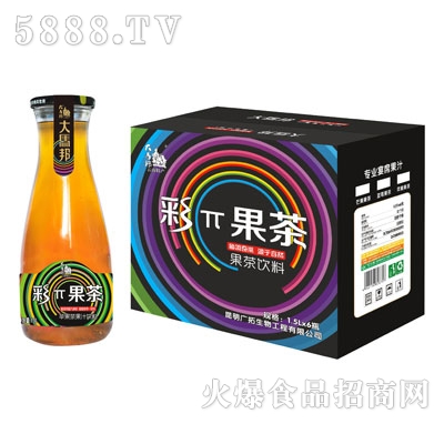 彩π果茶蘋果茶果汁飲料1.5LX6瓶