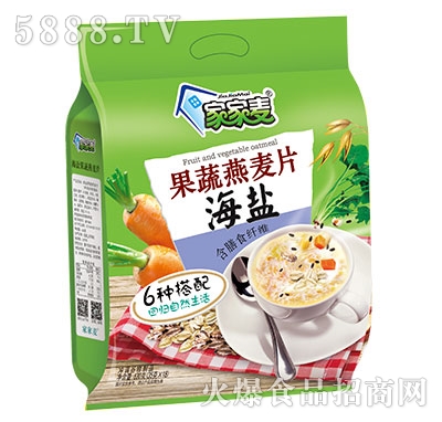 家家麥海鹽果蔬燕麥片630g