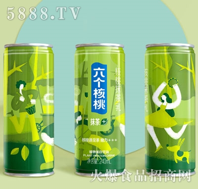 六個核桃抹茶+植物蛋白飲品240ml