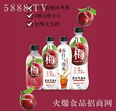 一口嗨酸梅味蘇打氣泡水