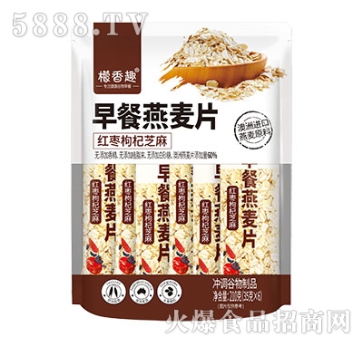 檬香趣紅棗枸杞芝麻早餐燕麥片200g（35g×6）