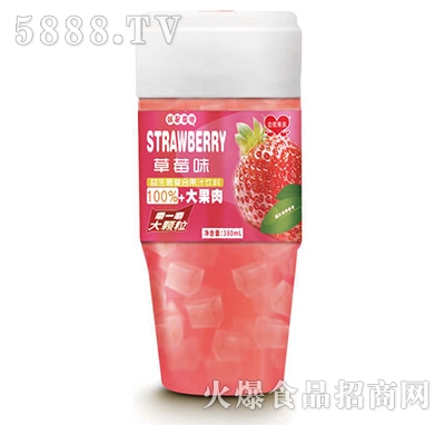 戀愛果實(shí)益生菌草莓果粒果汁380ml