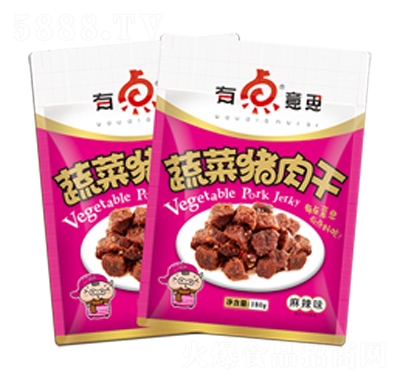 黔五福蔬菜豬肉干麻辣味180g