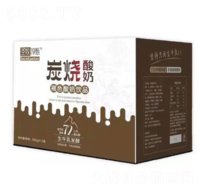 圣牧淳甄炭燒酸奶900mlX12