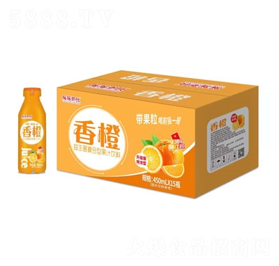 搖搖潮飲香橙益生菌復(fù)合型果汁飲料450mlX15瓶