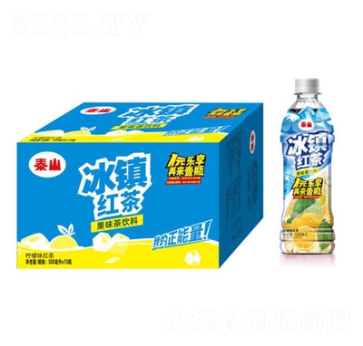 泰山冰鎮(zhèn)紅茶檸檬味紅茶飲料500毫升