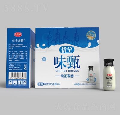 優(yōu)全味甄原味酸奶飲品300克X8