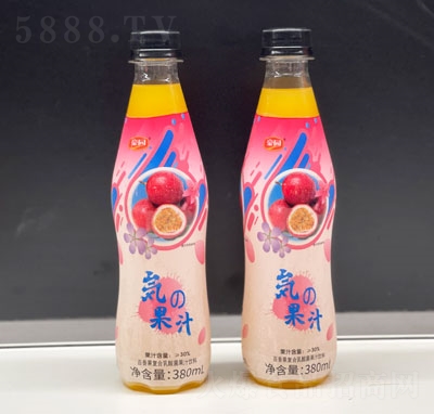 豪園百香果復(fù)合乳酸菌果汁飲料380ml