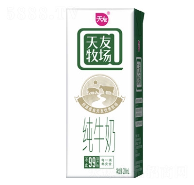 天友牧場純牛奶常溫牛奶200ml