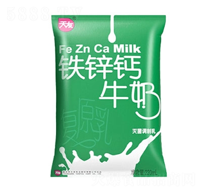 天友鐵鋅鈣牛奶常溫牛奶