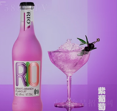 銳澳RIO洋酒果酒雞尾酒預(yù)調(diào)酒紫葡萄味275ml