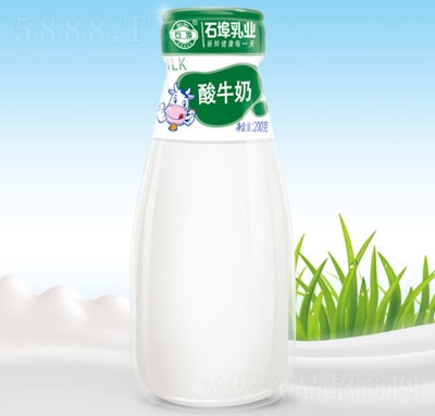 石埠乳業(yè)酸牛奶玻璃瓶牛奶