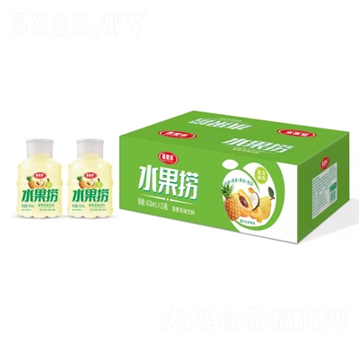 百星樂水果撈菠蘿風(fēng)味飲料黃桃+椰果+菠蘿+雪梨420mlX15瓶富含果肉