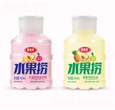 百星樂水果撈水蜜桃+菠蘿風(fēng)味飲料420ml富含果肉