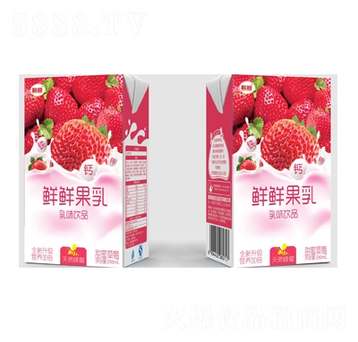 科迪鮮鮮果乳甜甜草莓乳味飲品250ml招商代理送禮禮品