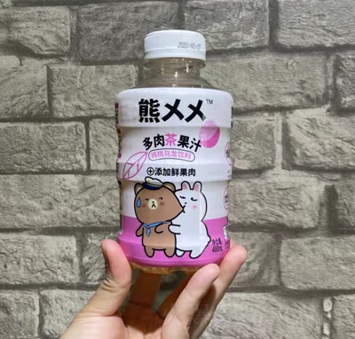 熊xx多肉茶果汁蜜桃烏龍茶復(fù)合果汁飲料商超貨源480ml