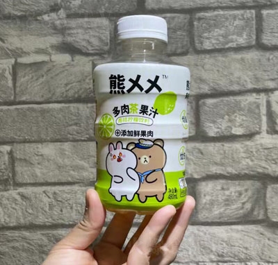 熊xx多肉茶果汁青桔檸檬茶復(fù)合果汁飲料商超貨源480ml