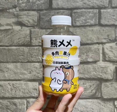 熊xx多肉茶果汁西柚檸檬茶復(fù)合果汁飲料商超貨源480ml