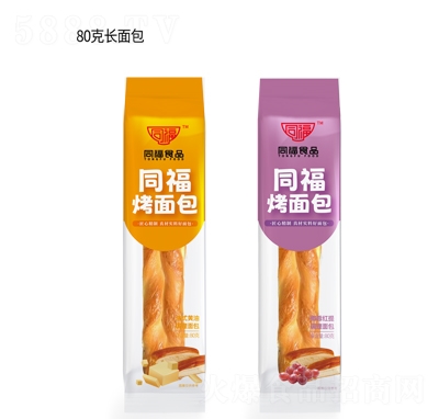 同福食品烤面包法式黃油+椰蓉紅提調(diào)理面包80克傳統(tǒng)糕點招商代理