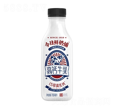 新希望白帝今日鮮奶鋪高鈣牛乳純牛奶700ml