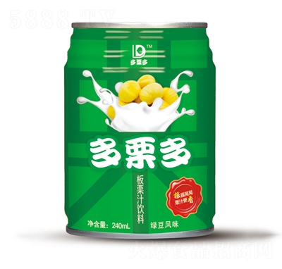 多栗多綠豆味板栗汁飲料240ml夏季飲品招商代理