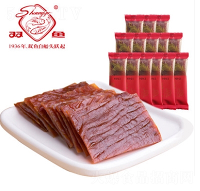 雙魚牌豬肉脯獨(dú)立小包裝1000g靖江特產(chǎn)休閑肉類零食豬肉干