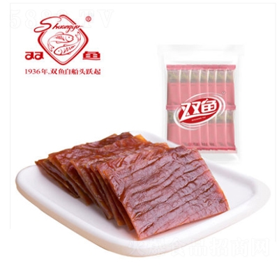 雙魚牌豬肉脯358g靖江特產(chǎn)休閑零食豬肉鋪散稱獨(dú)立小包裝豬肉干片