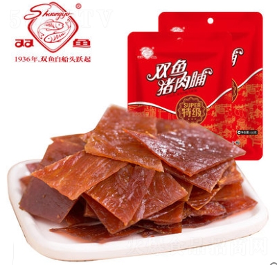 雙魚牌豬肉脯120gx2雙魚豬肉脯特級副片散裝自吃靖江特產(chǎn)金獎(jiǎng)肉脯