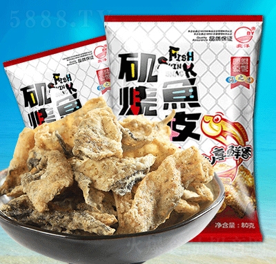 北洋食品炭燒魚皮80克休閑零食招商代理