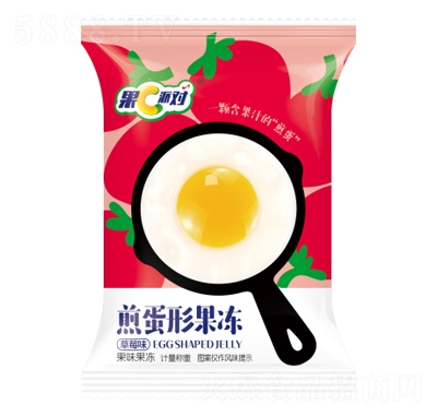 馬大姐煎蛋形草莓味果凍休閑食品