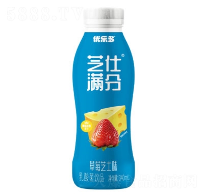 優(yōu)樂多乳酸菌飲品草莓芝士味340ml