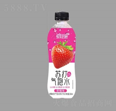 蜜碧蘇打氣泡水碳酸飲料草莓味360ml