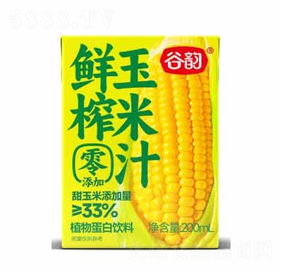 谷韻鮮榨玉米汁植物蛋白飲料200ml