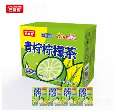 巴麗島果味飲料青檸檸檬茶飲料200ml×12盒