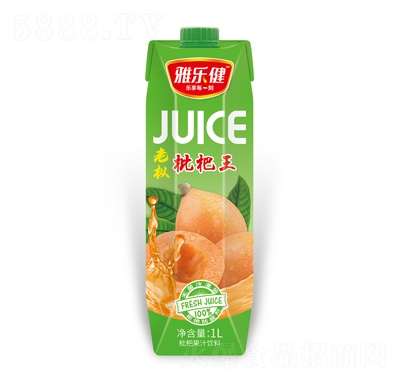 雅樂健1L老樅枇杷王果汁飲料