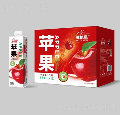 維他星蘋果果汁飲料1LX8瓶