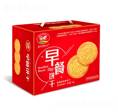 樂(lè)吧早餐餅干1kg韌性糕點(diǎn)禮盒天津休閑零食品獨(dú)立裝整箱