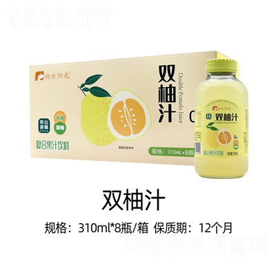 快樂陽光雙柚汁310ml×8