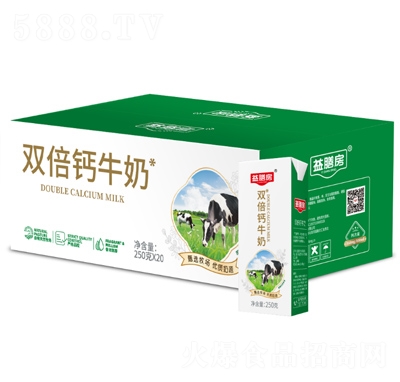 益膳房功能純奶雙倍鈣牛奶250ml×20