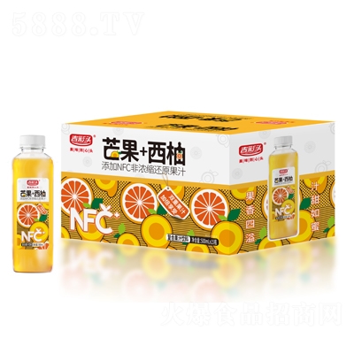 吉彩頭芒果+西柚復(fù)合果汁飲料500mlX15瓶