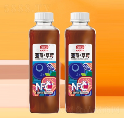 吉彩頭藍(lán)莓+草莓復(fù)合果汁飲料500ml